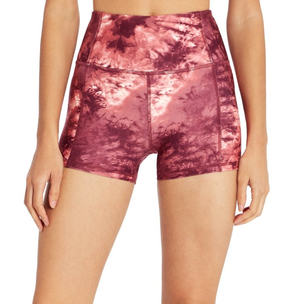 Jessica Simpson 3'' Tea Rose Tie-Dye Pocket Tummy-Control Hottie Bike Shorts S
